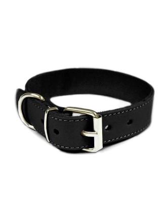 Collar Perro de Cuero Negro (1,5x35cm)