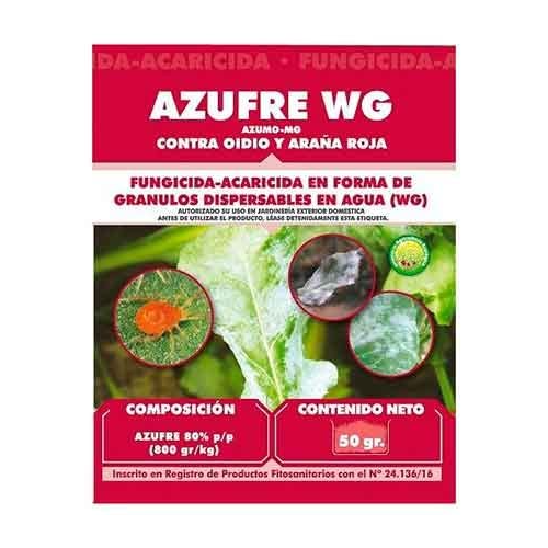 Fungicida Azufre WG JED - Animales y Huerto