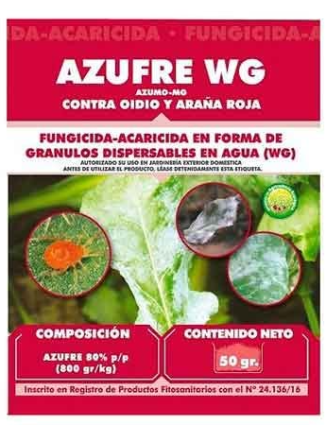 Fungicida Azufre WG JED - Animales y Huerto